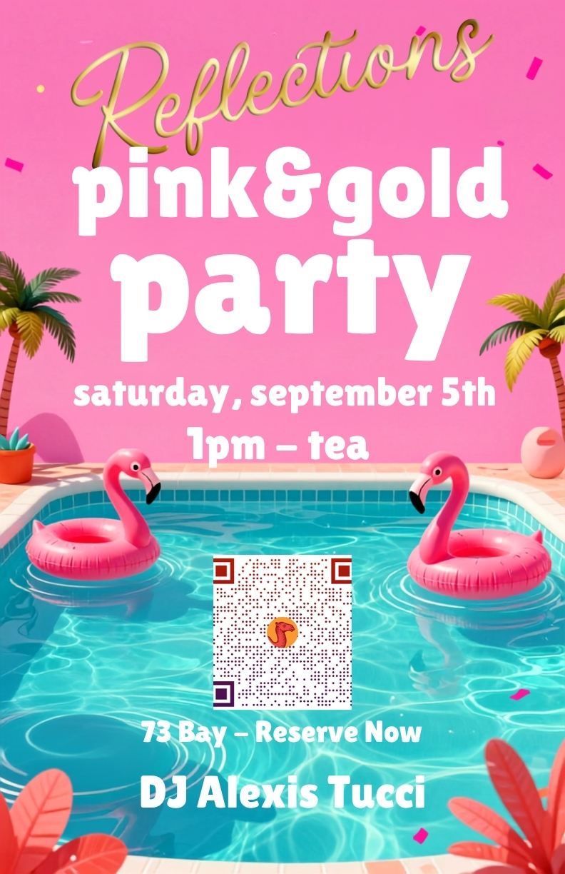 Labor Day Pool Party: Pink & Gold